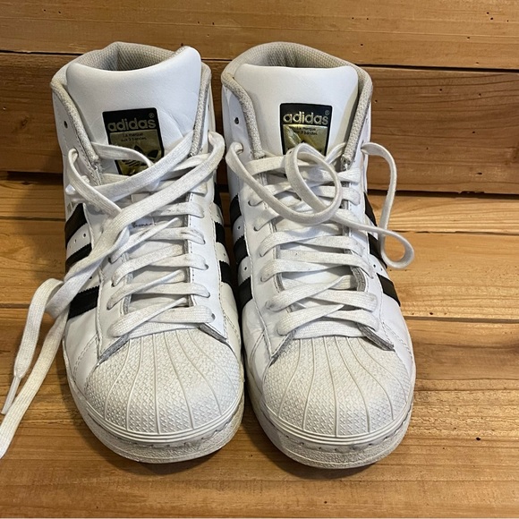 Adidas Size 7 Pro Model Shell Toes High Top - Picture 9 of 10